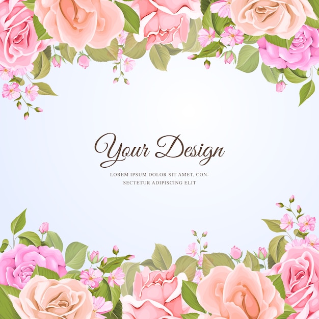 Beautiful wedding invitation card template