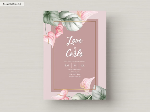 Beautiful wedding invitation card template