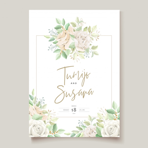 Beautiful wedding invitation card