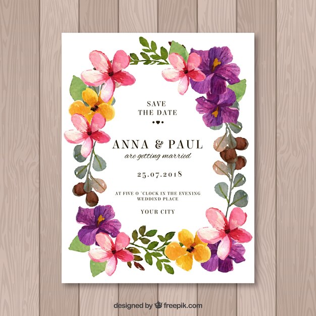 Beautiful wedding invitation