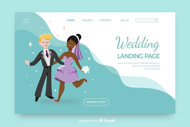 Beautiful wedding landing page