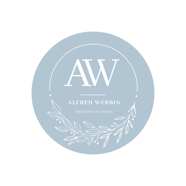 Free vector beautiful wedding logo in flat design