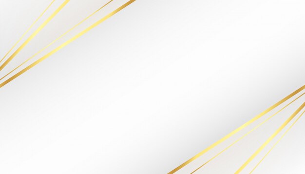 Beautiful white background with golden lines shapes