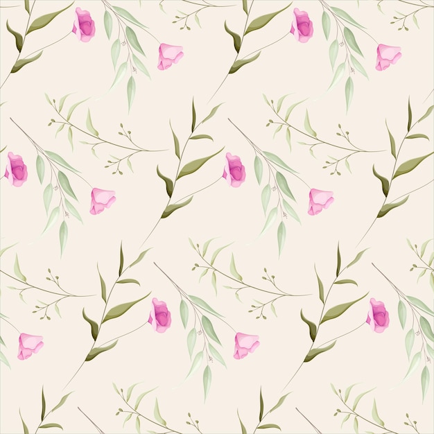 beautiful wild flower seamless pattern