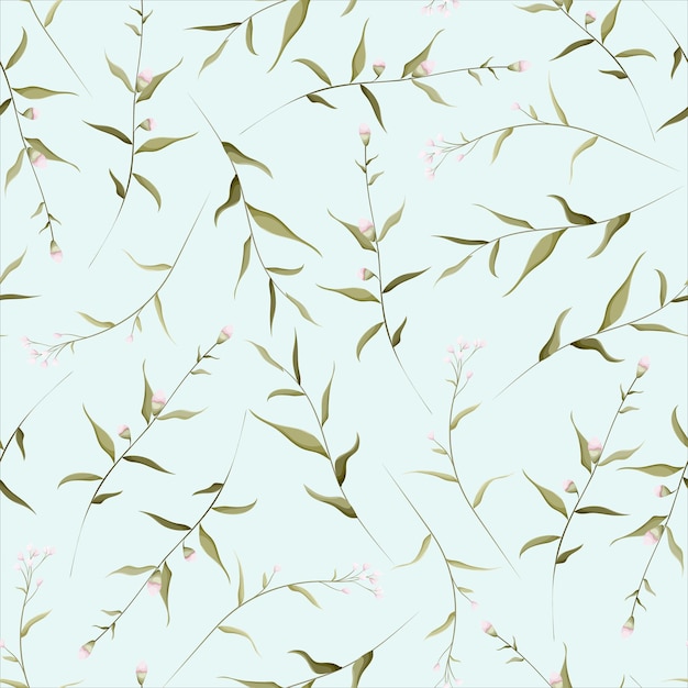 beautiful wild flower seamless pattern