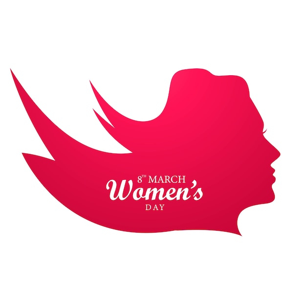 Free vector beautiful woman face of lady in happy womens day card design