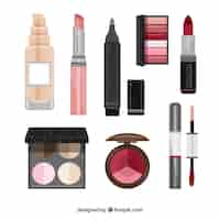 Free vector beauty accessories set