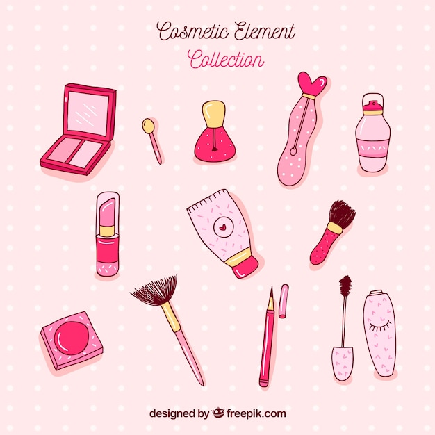 Free vector beauty accessories set