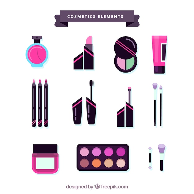 Free vector beauty accessories set