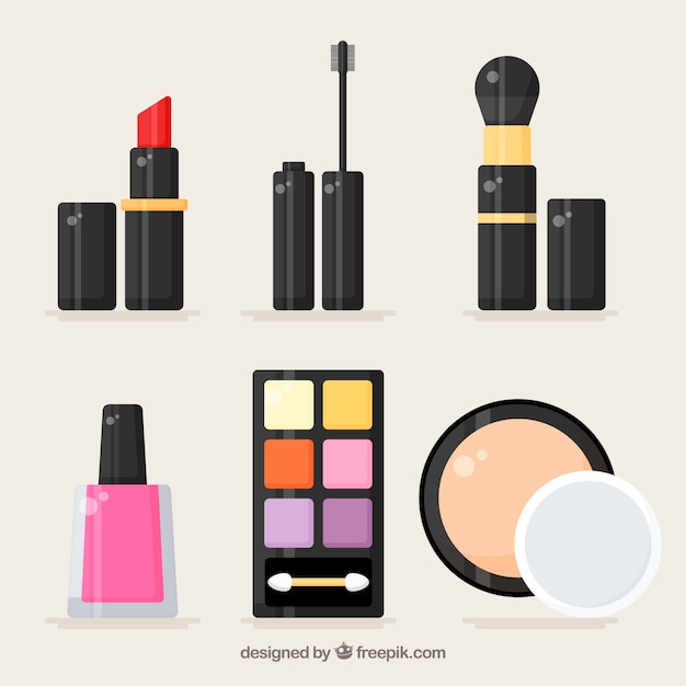 Free vector beauty accessories set