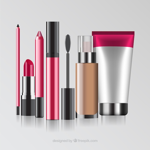 Free vector beauty accessories set