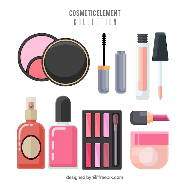 Free vector beauty accessories set