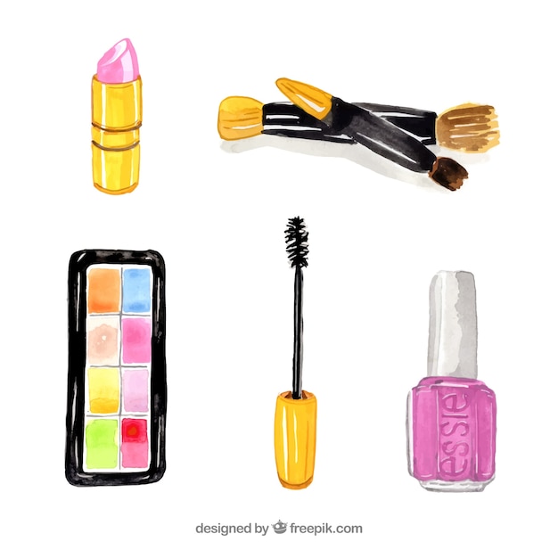 Free vector beauty accessories set