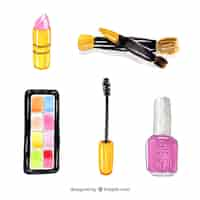 Free vector beauty accessories set