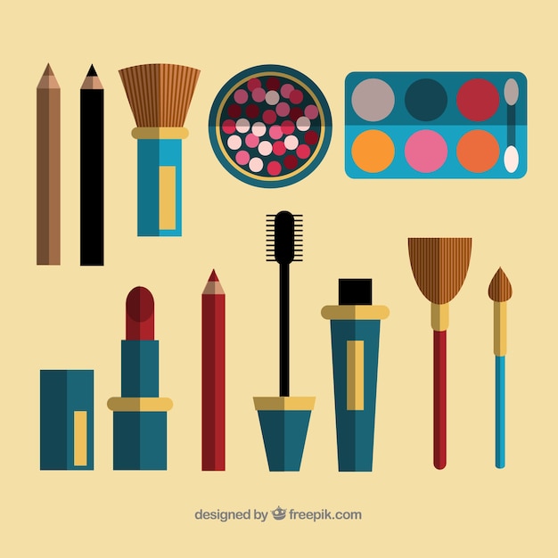 Free vector beauty accessories set