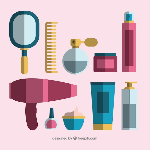 Free vector beauty accessories set