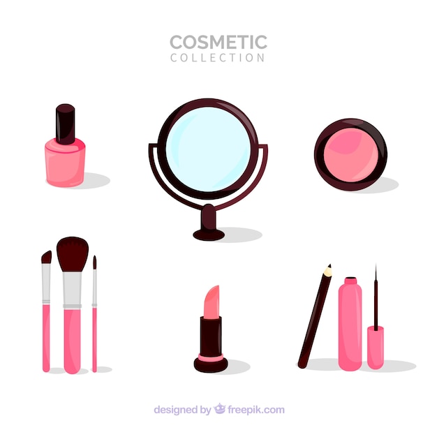 Free vector beauty accessories set