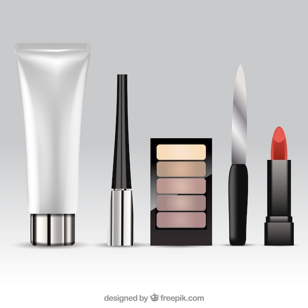 Free vector beauty accessories set