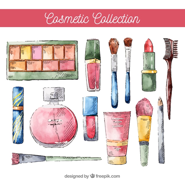 Free vector beauty accessories set