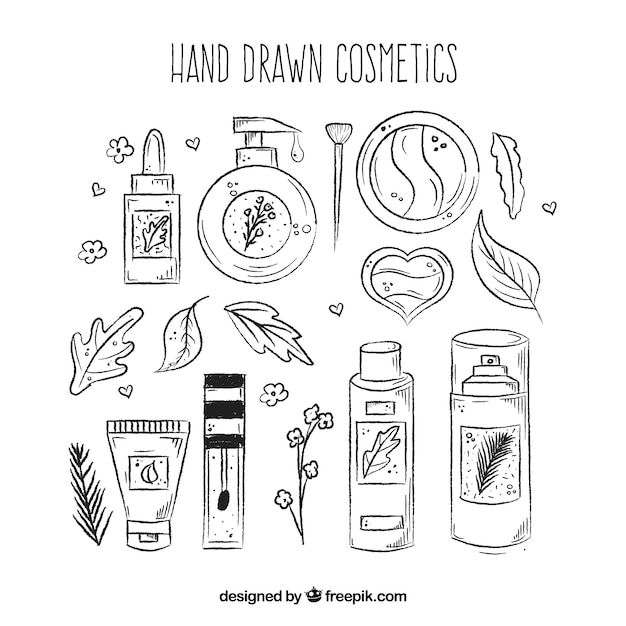 Free vector beauty accessories set