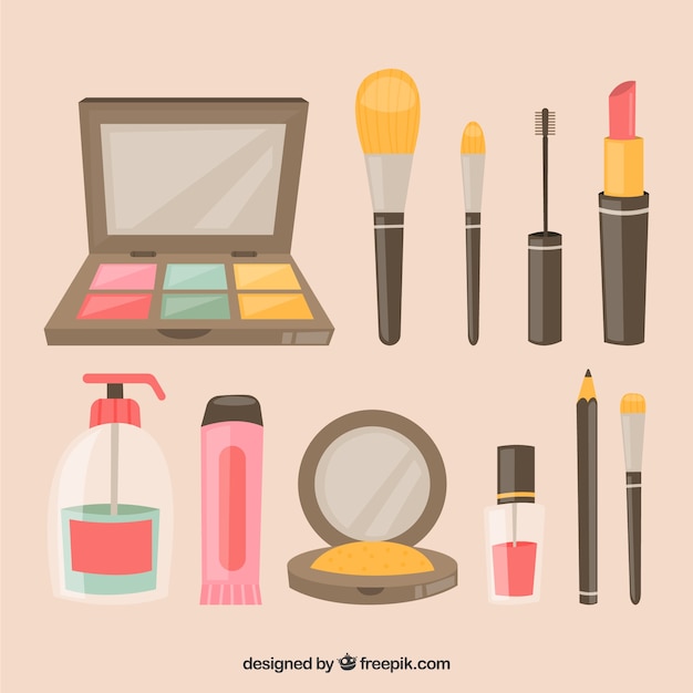 Free vector beauty accessories set