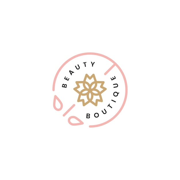 beauty boutique logo design illustration