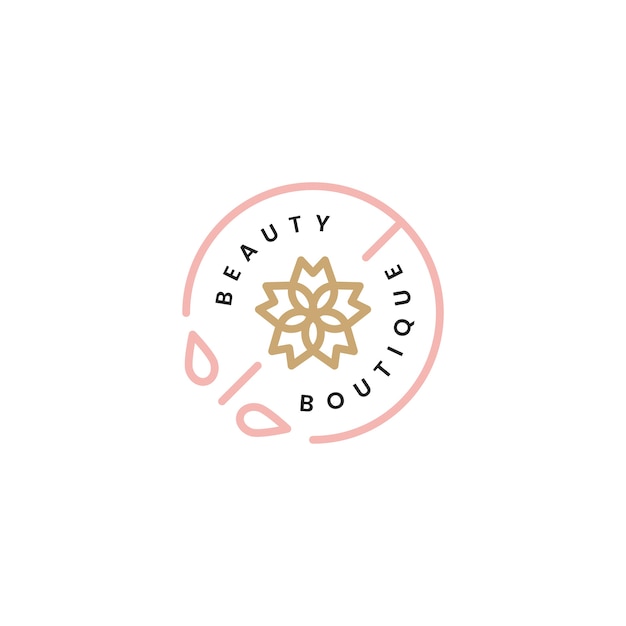 Free vector beauty boutique logo design illustration