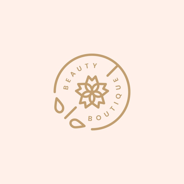 Free vector beauty boutique logo design illustration