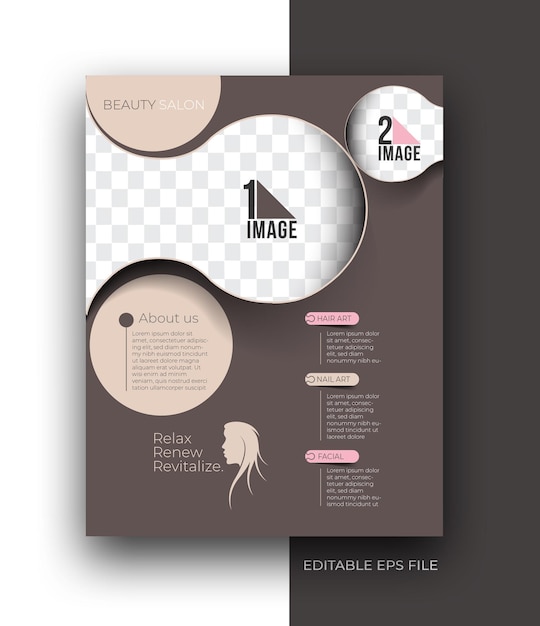 Beauty care a4 business flyer poster brochure design template