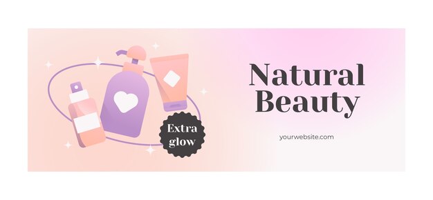 Free vector beauty concept facebook cover template