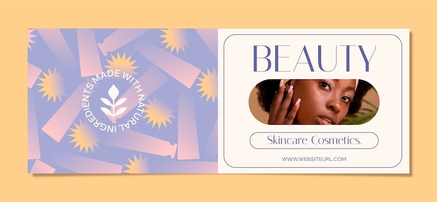 Free vector beauty concept facebook cover template