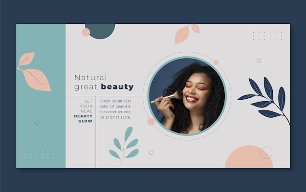 Beauty concept  facebook post template