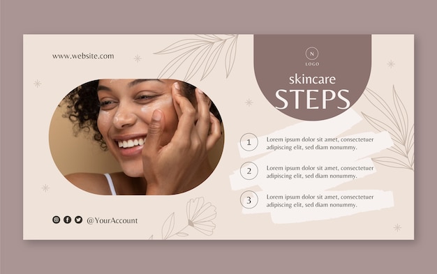 Beauty concept  facebook post template