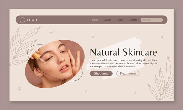 Beauty concept landing page