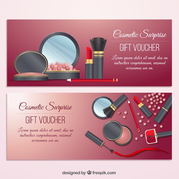 Beauty elements gift banners