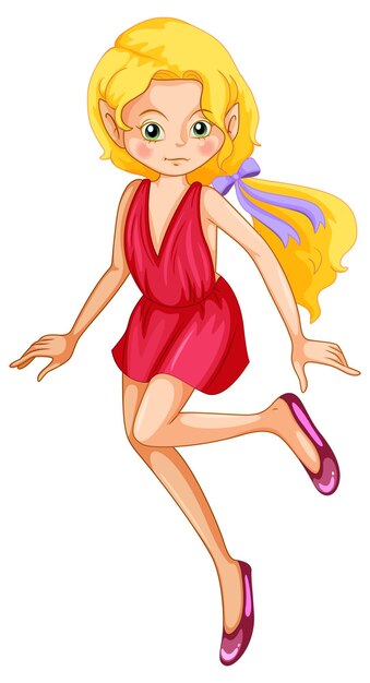 白い背景の上の美の妖精