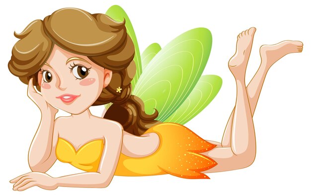 Beauty fairy on a white background