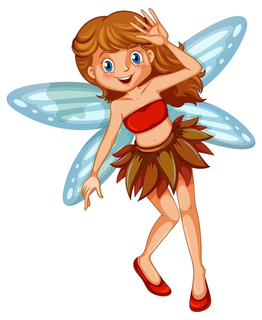 Free vector beauty fairy on a white background