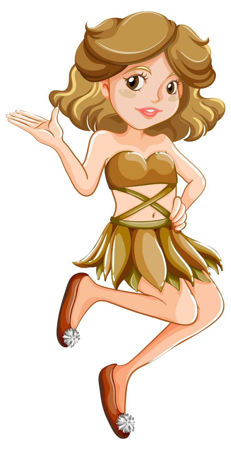 Free Vector beauty fairy on a white background
