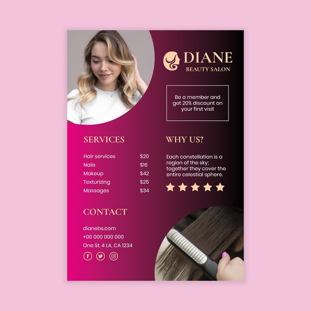 beauty  flyer template design