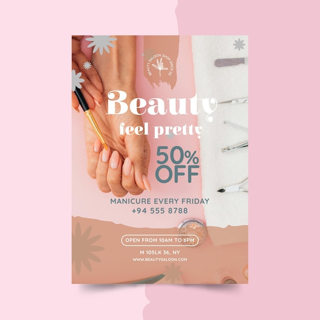 Nail Salon. Template of a Poster, a Flyer or a Price Tag. Manicure and  Pedicure Design Layout Stock Vector - Illustration of beauty, advertising:  119763155