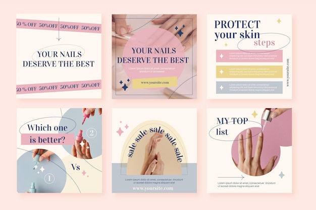 Beauty instagram post templates