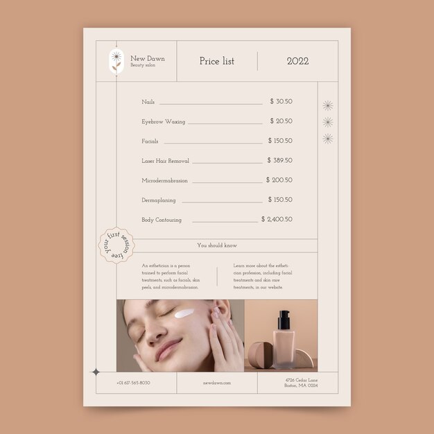 Beauty invoice poster design