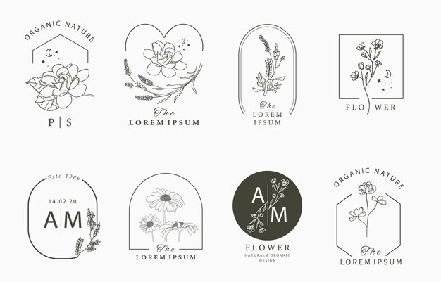 花の花とハート形の枝のコンポジション 無料のベクター 花の花とハート形の枝のコンポジション 無料のベクター