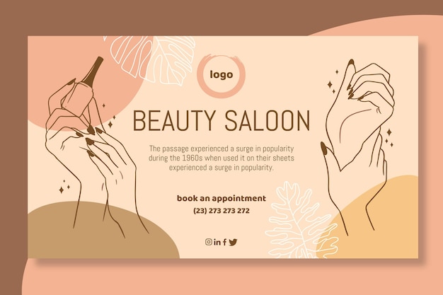 Beauty salon banner template