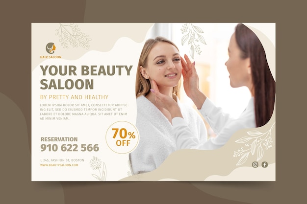 Beauty salon banner template