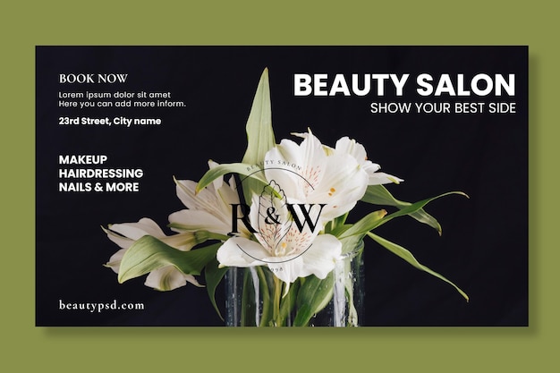 Beauty salon banner template