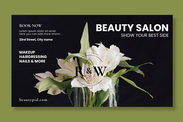 Beauty salon banner template