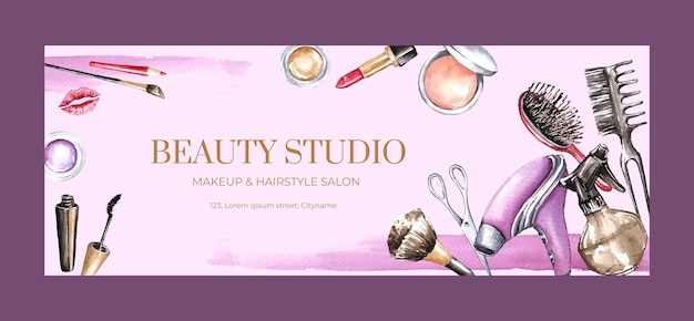 Beauty salon  facebook cover template