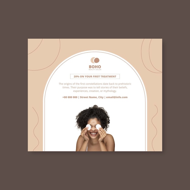 Beauty salon facebook post template design
